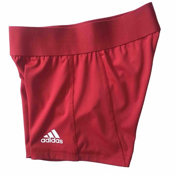 ADIDAS AEROREADY Women Compression Bike Spandex Booty Gym Shorts S Red TechFit - Picture 5 of 10